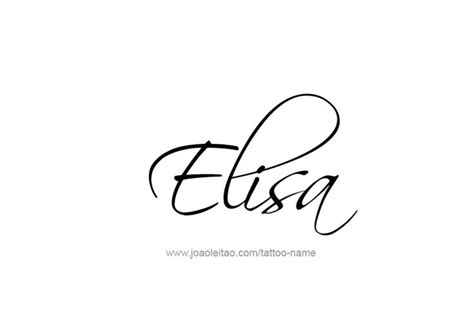 tatuagem com nome elisa|Elisa Name Tattoo Designs